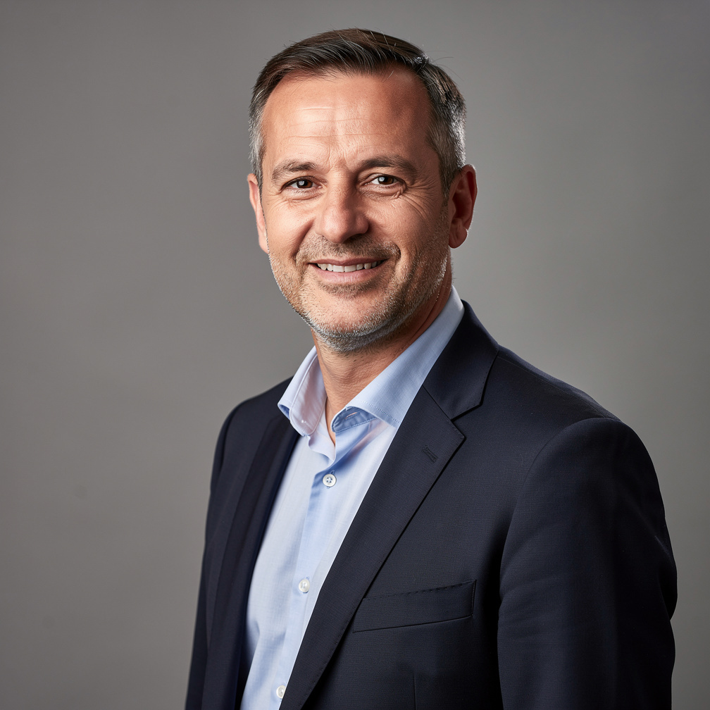Male television station manager portrait